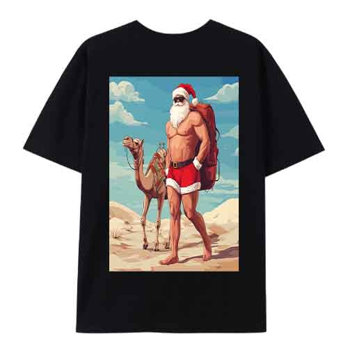 Desert Santa Tee – Funny Christmas Camel Shirt