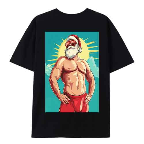 Tropical Santa Tee – Funny Beach Christmas Shirt
