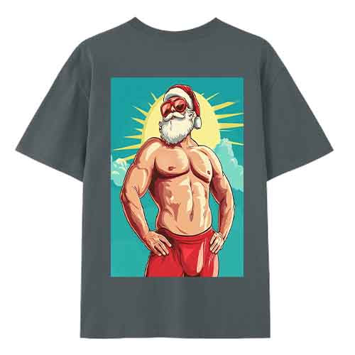 Tropical Santa Tee – Funny Beach Christmas Shirt