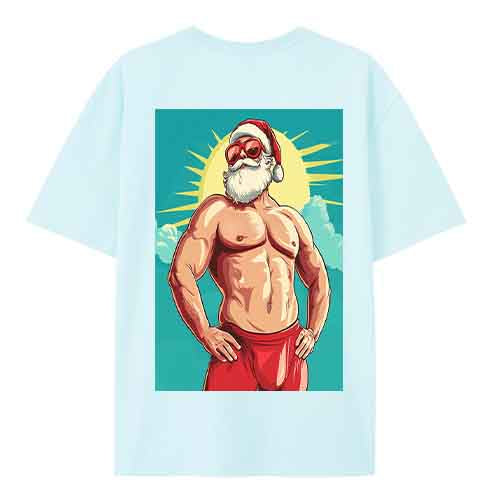 Tropical Santa Tee – Funny Beach Christmas Shirt