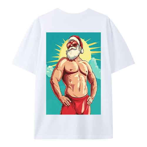Tropical Santa Tee – Funny Beach Christmas Shirt